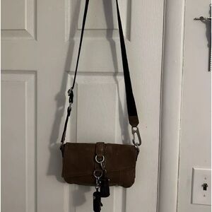 LAMB by Gwen Stefani Brown Leather Crossbody Bag Purse